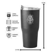Logo Brands Arkansas 30Oz Etch Powder Coat Tumbler 108-S30pt-Blk-9 Arkansas Razorbacks