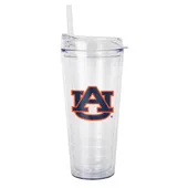 Logo Brands Auburn 22Oz Flipside Dbl Wall Clear Tumbler 110-Pd22ct-34 Auburn Tigers