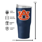 Logo Brands Auburn 30Oz Flipside Powder Coat Tumbler 110-S30pt-34 Auburn Tigers
