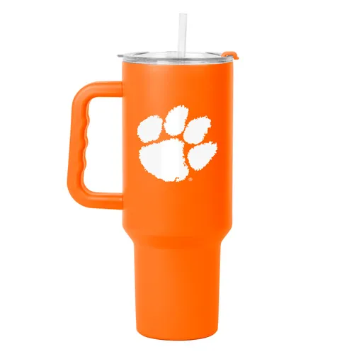 Logo Brands Clemson 40Oz Flipside Powder Coat Tumbler 123-S40ptc-34 Clemson Tigers