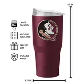 Logo Brands Fl State 30Oz Flipside Powder Coat Tumbler 136-S30pt-34 Florida State Seminoles
