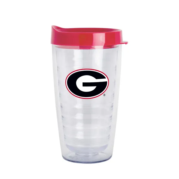 Logo Brands Georgia 16Oz Flipside Dbl Wall Clear Tumbler