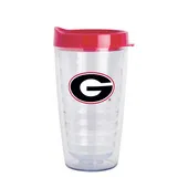 Logo Brands Georgia 16Oz Flipside Dbl Wall Clear Tumbler 142-Pd16ct-34 Georgia Bulldogs