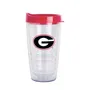 Logo Brands Georgia 16Oz Flipside Dbl Wall Clear Tumbler 142-Pd16ct-34 Georgia Bulldogs