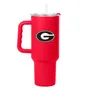 Logo Brands Georgia 40Oz Flipside Powder Coat Tumbler 142-S40ptc-34 Georgia Bulldogs