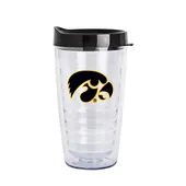 Logo Brands Iowa 16Oz Flipside Dbl Wall Clear Tumbler 155-Pd16ct-34 Iowa Hawkeyes
