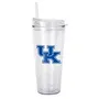 Logo Brands Kentucky 22Oz Flipside Dbl Wall Clear Tumbler 159-Pd22ct-34 Kentucky Wildcats