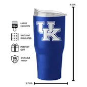 Logo Brands Kentucky 30Oz Flipside Powder Coat Tumbler 159-S30pt-34 Kentucky Wildcats