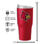 Logo Brands Louisville 30Oz Flipside Powder Coat Tumbler 161-S30pt-34 Louisville Cardinals