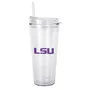 Logo Brands Lsu 22Oz Flipside Dbl Wall Clear Tumbler 162-Pd22ct-34 Lsu Tigers
