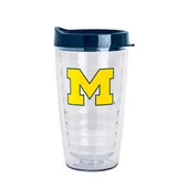 Logo Brands Michigan 16Oz Flipside Dbl Wall Clear Tumbler 171-Pd16ct-34 Marshall Thundering Herd