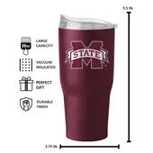 Logo Brands Mississippi State 30Oz Flipside Powder Coat Tumbler 177-S30pt-34 Mississippi State Bulld