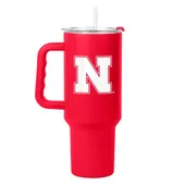 Logo Brands Nebraska 40Oz Flipside Powder Coat Tumbler 182-S40ptc-34 Nebraska Cornhuskers