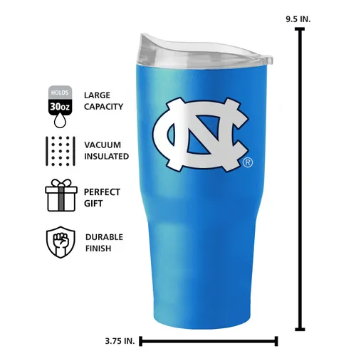 Logo Brands North Carolina 30Oz Flipside Powder Coat Tumbler 185-S30pt-34 North Carolina Tar Heels