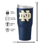 Logo Brands Notre Dame 30Oz Flipside Powder Coat Tumbler 190-S30pt-34 Notre Dame Fighting Irish
