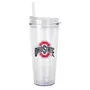 Logo Brands Ohio State 22Oz Flipside Dbl Wall Clear Tumbler 191-Pd22ct-34 Ohio State Buckeyes