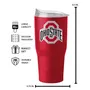 Logo Brands Ohio State 30Oz Flipside Powder Coat Tumbler 191-S30pt-34 Ohio State Buckeyes