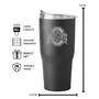 Logo Brands Ohio State 30Oz Etch Powder Coat Tumbler 191-S30pt-Blk-9 Ohio State Buckeyes