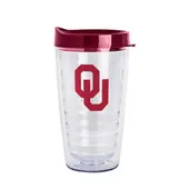 Logo Brands Oklahoma 16Oz Flipside Dbl Wall Clear Tumbler 192-Pd16ct-34 Oklahoma Sooners