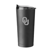 Logo Brands Oklahoma 20Oz Etch Powder Coat Tumbler 192-S20pt-Blk-9 Oklahoma Sooners