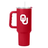 Logo Brands Oklahoma 40Oz Flipside Powder Coat Tumbler 192-S40ptc-34 Oklahoma Sooners