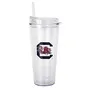 Logo Brands South Carolina 22Oz Flipside Dbl Wall Clear Tumbler 208-Pd22ct-34 South Carolina Gamecoc