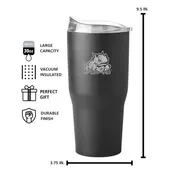 Logo Brands Tcu 30Oz Etch Powder Coat Tumbler 215-S30pt-Blk-9 Texas Christian Horned Frogs