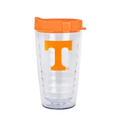 Logo Brands Tennessee 16Oz Flipside Dbl Wall Clear Tumbler 217-Pd16ct-34 Tennessee Volunteers