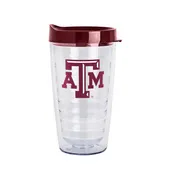 Logo Brands Texas A&M 16Oz Flipside Dbl Wall Clear Tumbler 219-Pd16ct-34 Texas A&M Aggies