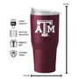 Logo Brands Texas A&M 30Oz Flipside Powder Coat Tumbler 219-S30pt-34 Texas A&M Aggies