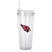 Logo Brands Arizona Cardinals 22Oz Flipside Dbl Wall Clear Tumbler 601-Pd22ct-34 Arizona Cardinals