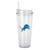 Logo Brands Detroit Lions 22Oz Flipside Dbl Wall Clear Tumbler 611-Pd22ct-34 Detroit Lions