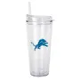 Logo Brands Detroit Lions 22Oz Flipside Dbl Wall Clear Tumbler 611-Pd22ct-34 Detroit Lions