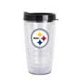 Logo Brands Pittsburgh Steelers 16Oz Flipside Dbl Wall Clear Tumbler 625-Pd16ct-34 Pittsburgh Steele