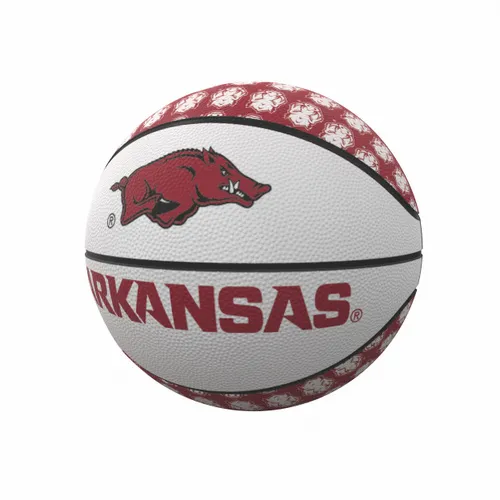 Logo Brands Arkansas Repeating Logo Mini-Size Rubber Basketball 108-91Mr-1 Arkansas Razorbacks