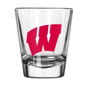 Logo Brands Wisconsin 2Oz Gameday Shot Glass 244-G2s-1 Wisconsin Badgers
