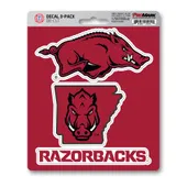 Fan Mats University Of Arkansas Decal 3-Pk 108-F602.3 Arkansas Razorbacks