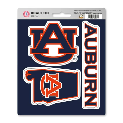 Fan Mats Auburn University Decal 3-Pk 110-F602.3 Auburn Tigers