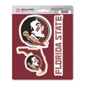 Fan Mats Florida State University Decal 3-Pk 136-F602.3 Florida State Seminoles