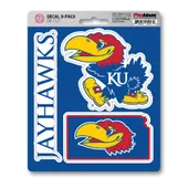 Fan Mats University Of Kansas Decal 3-Pk 157-F602.3 Kansas Jayhawks