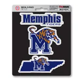 Fan Mats University Of Memphis Decal 3-Pk 168-F602.3 Memphis Tigers
