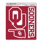 Fan Mats University Of Oklahoma Decal 3-Pk 192-F602.3 Oklahoma Sooners