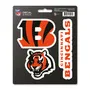 Fan Mats NFL - Cincinnati Bengals Decal 3-Pk 607-F602.3 Cincinnati Bengals