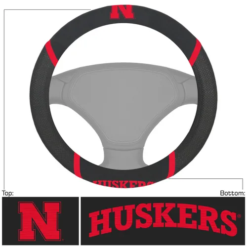 Fan Mats University Of Nebraska Steering Wheel Cover 182-F121 Nebraska Cornhuskers