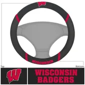 Fan Mats University Of Wisconsin Steering Wheel Cover 244-F121 Wisconsin Badgers