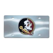 Fan Mats Florida State University Chrome Diecast License Plate 136-F114-Crm Florida State Seminoles