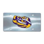 Fan Mats Lsu Chrome Diecast License Plate 162-F114-Crm Lsu Tigers