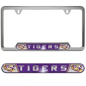 Fan Mats Lsu Embossed License Plate Frame 162-F122 Lsu Tigers