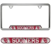 Fan Mats University Of Oklahoma Embossed License Plate Frame 192-F122 Oklahoma Sooners