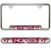 Fan Mats Virginia Tech Embossed License Plate Frame 235-F122 Virginia Tech Hokies